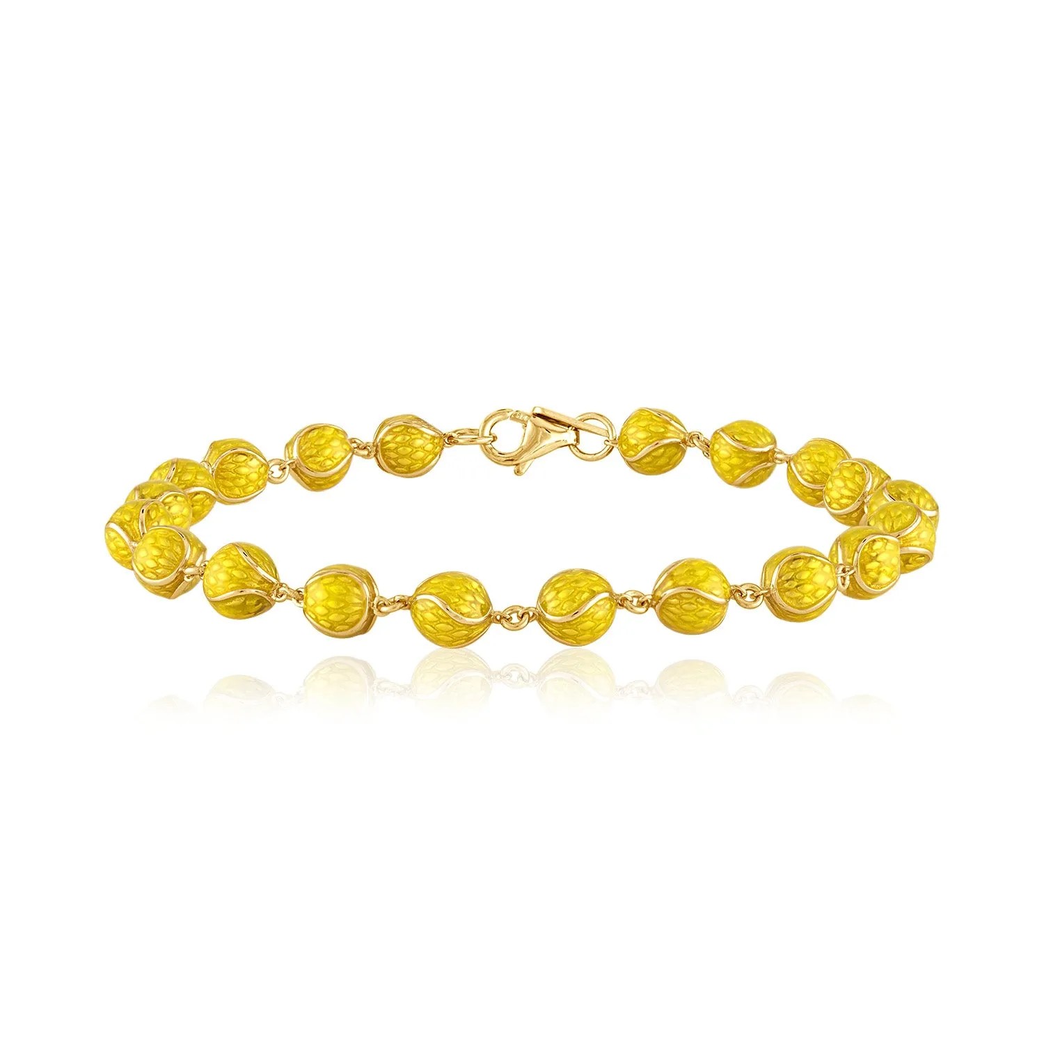 Enamel Tennis Balls Bracelet