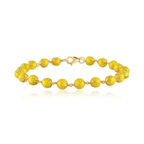 Enamel Tennis Balls Bracelet