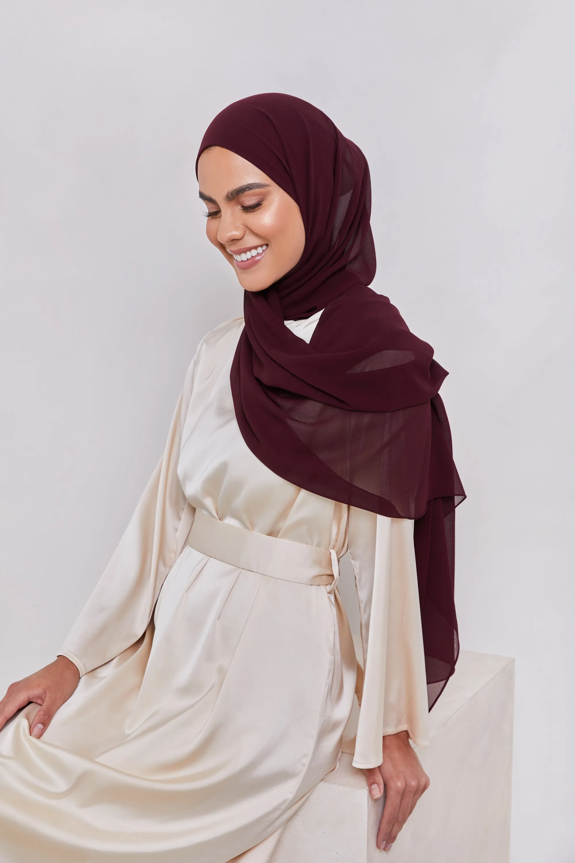 Essential Chiffon Hijab - Aubergine