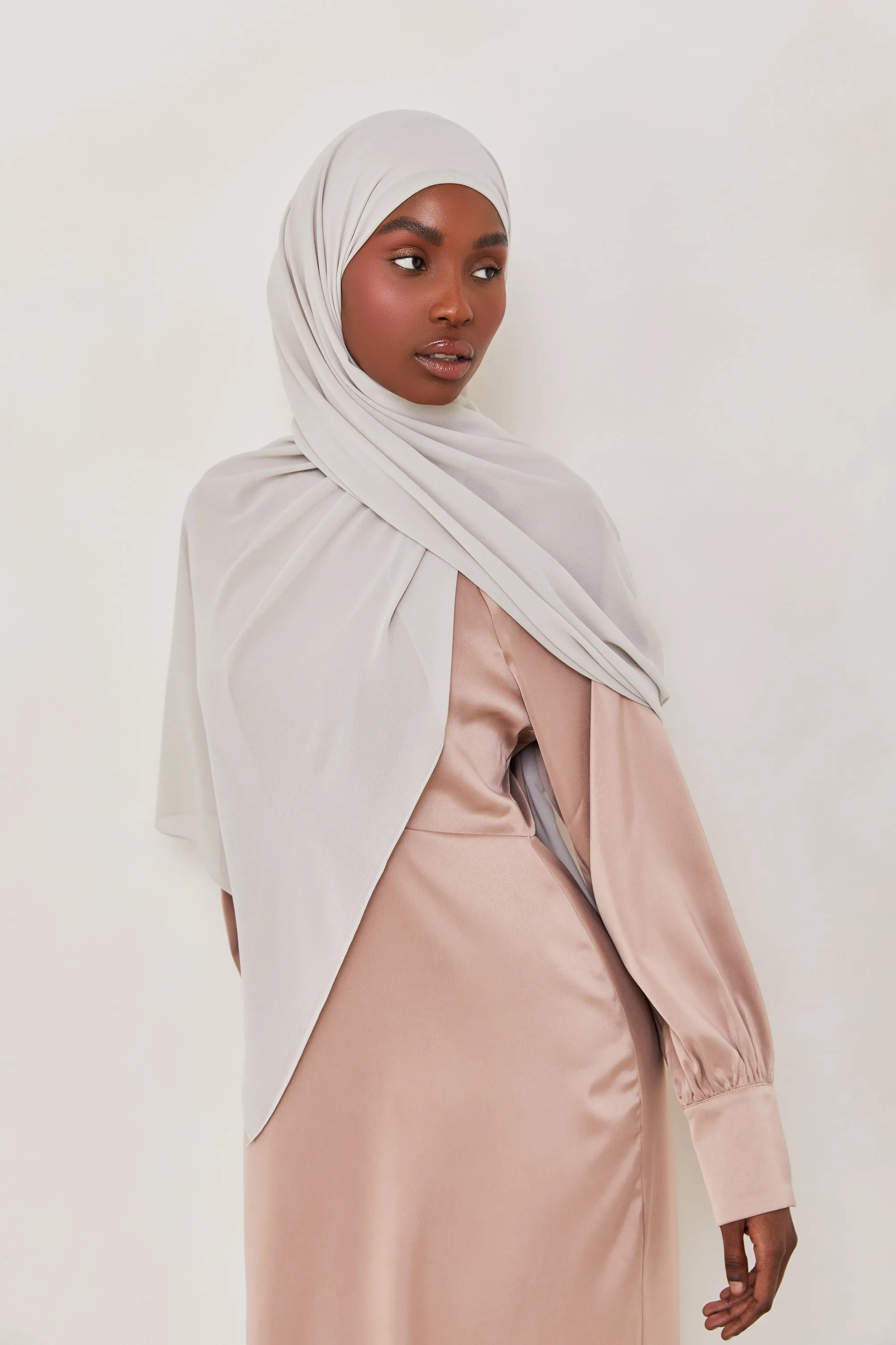 Essential Chiffon Hijab - Cloud Grey