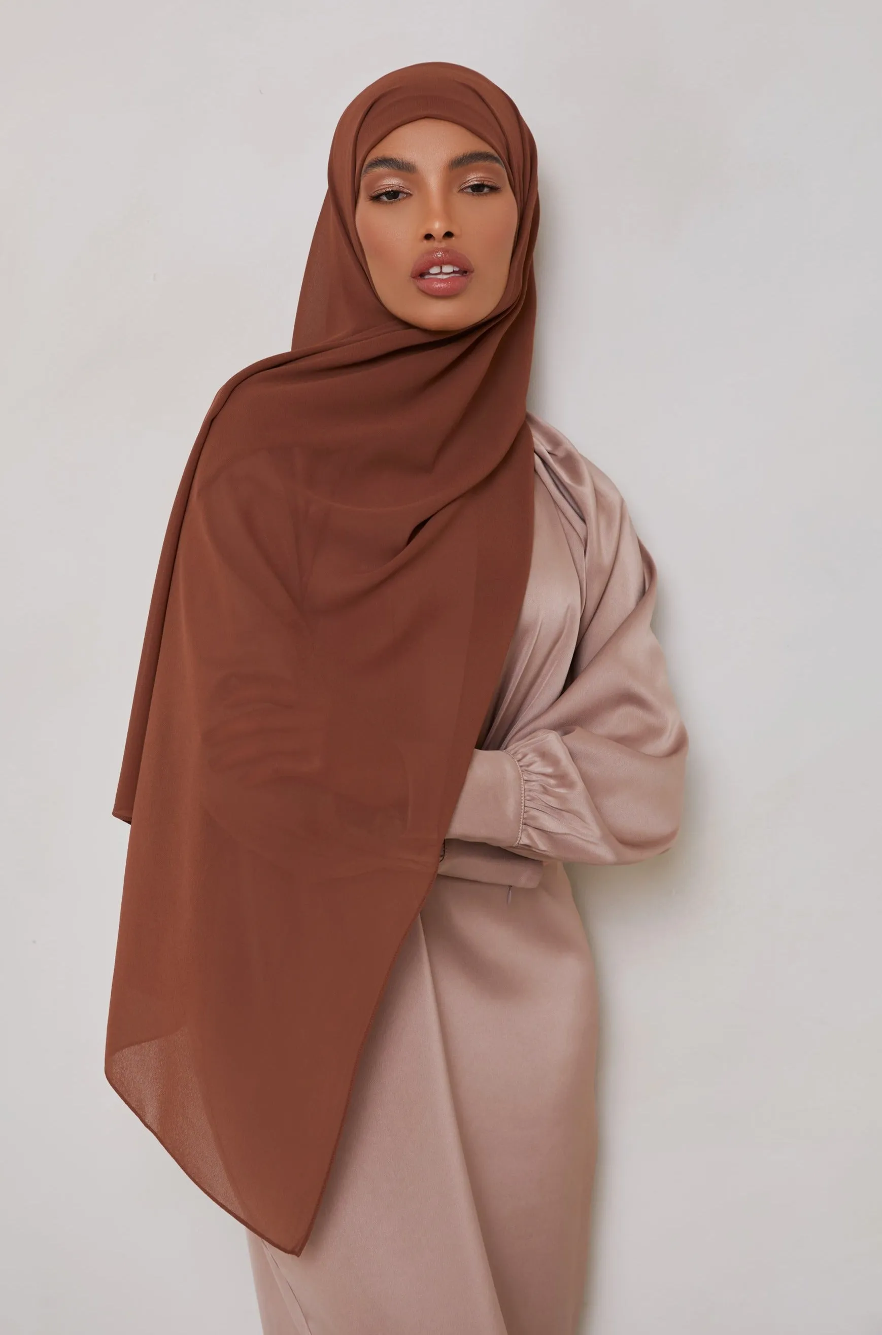 Essential Chiffon Hijab - Dark Mink