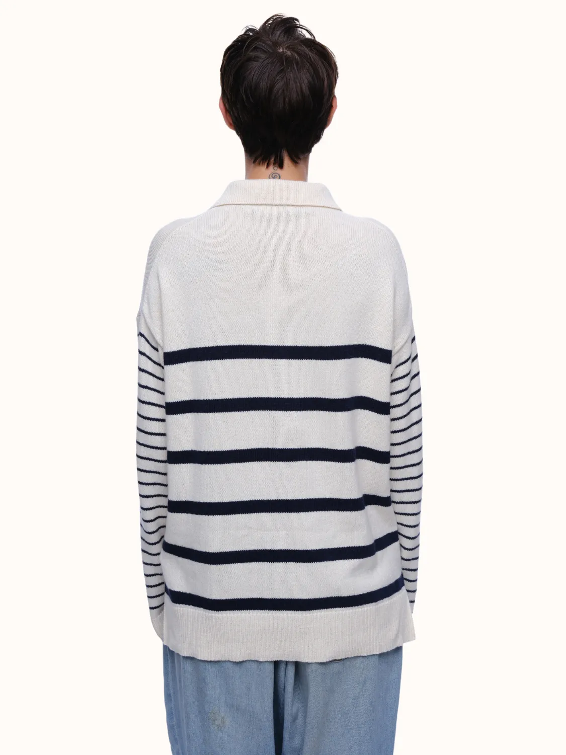 George Collar Sweater in Organic Cotton & Recycled Cashmere