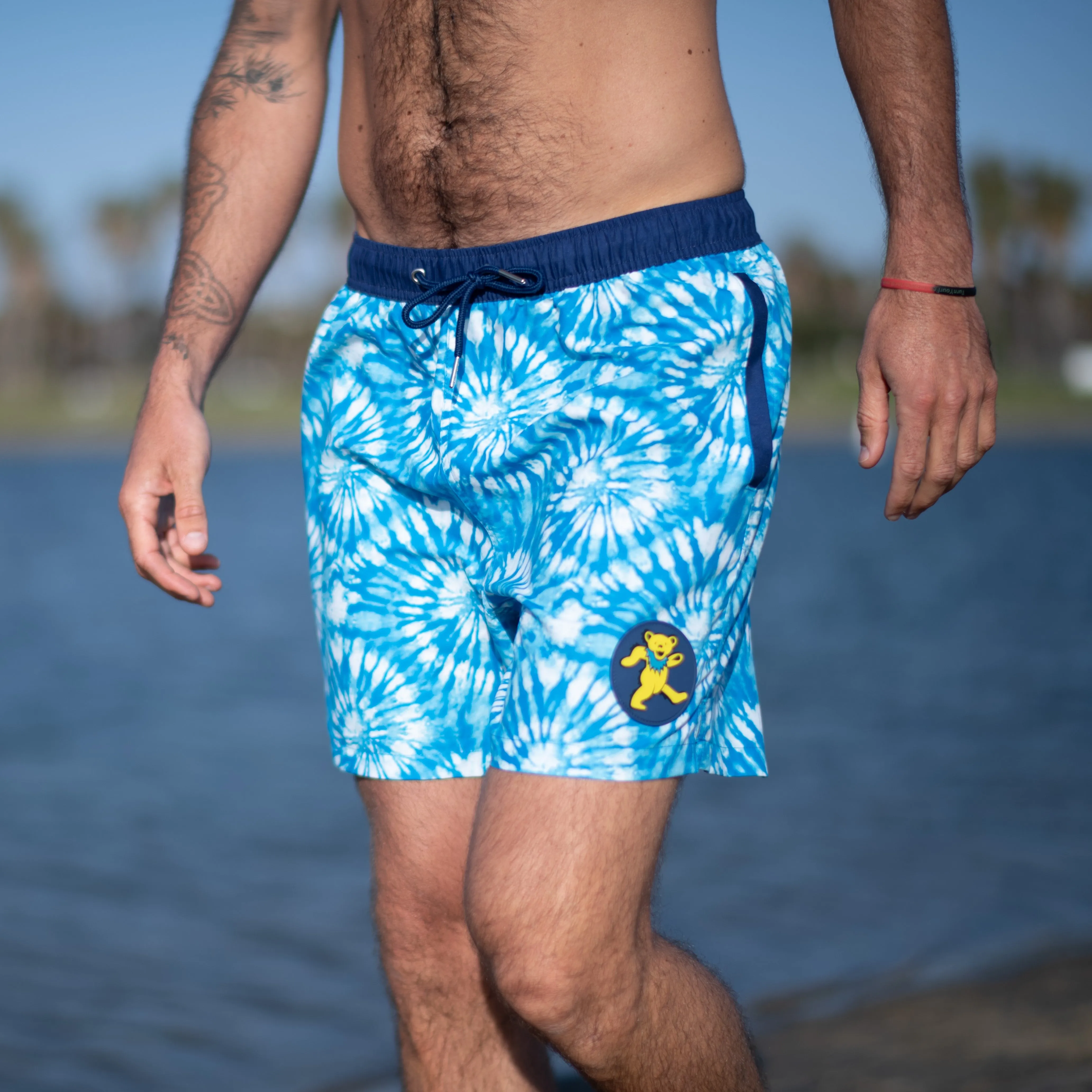 Grateful Dead | Swim Trunk | Tie Dye Bear