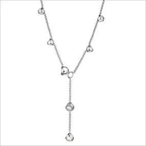 Icona Pearl & Diamond Lariat in Sterling Silver