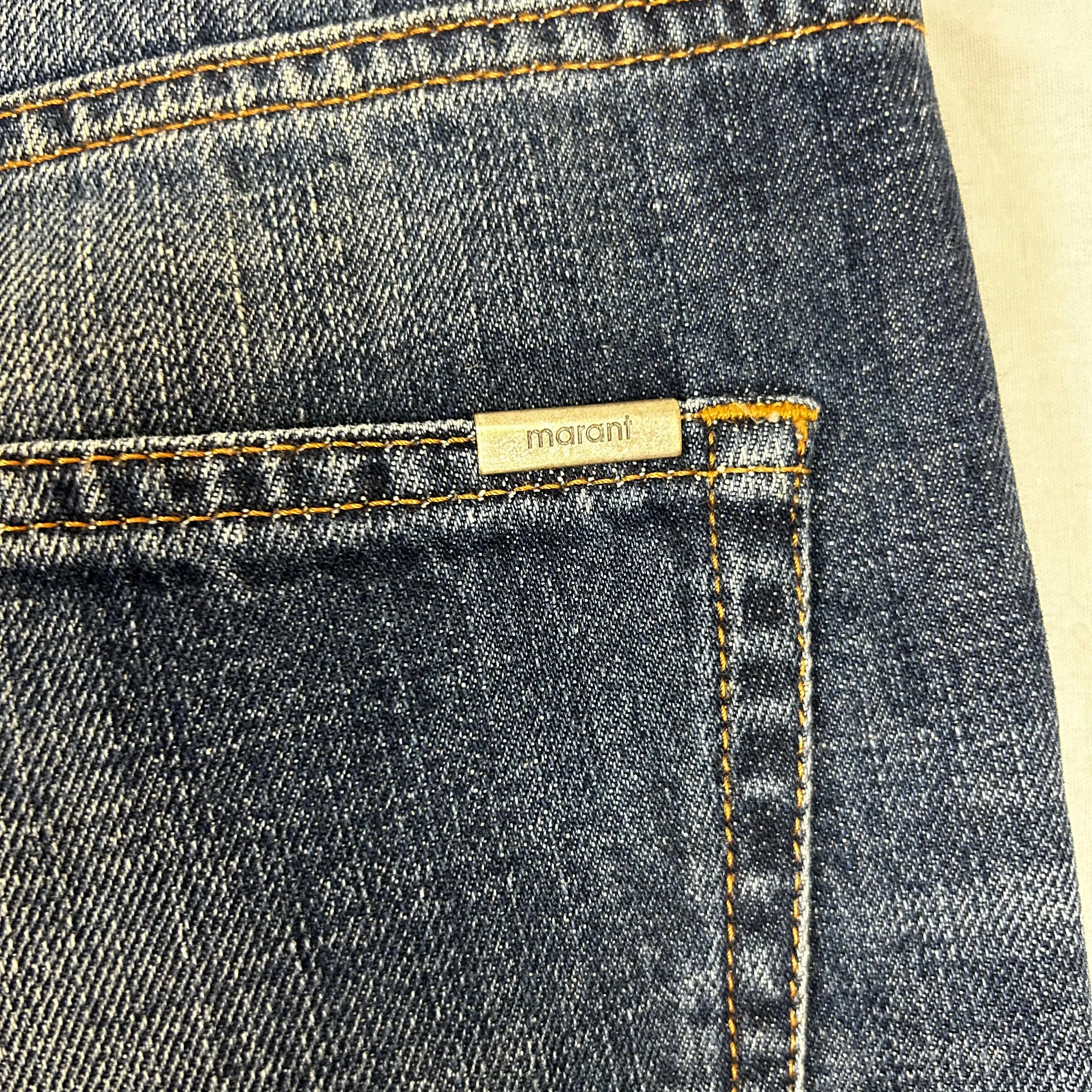 Isabel Marant Brand New 245 Vintaged Blue Belvira Jeans S