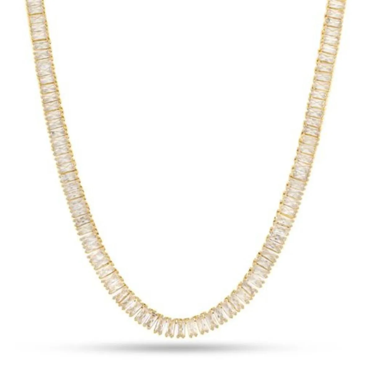 King Ice 6MM Baguette Tennis Chain - Gold & Silver