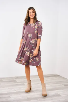 Latched Mama 3/4 Sleeve Swing Nursing Dress