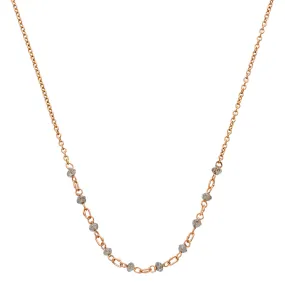 Lola Necklace 16 Rose Gold Champagne Diamond