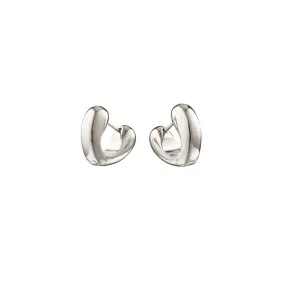 LOVE HOOPS EARRINGS - POLISHED SILVER