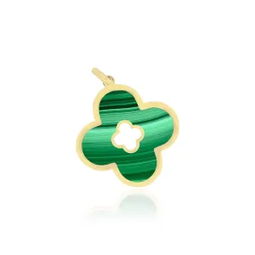 Malachite Clover Cut Out Charm