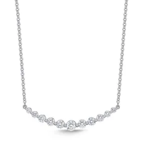 Memoire 18k White Gold Smile Diamond Necklace