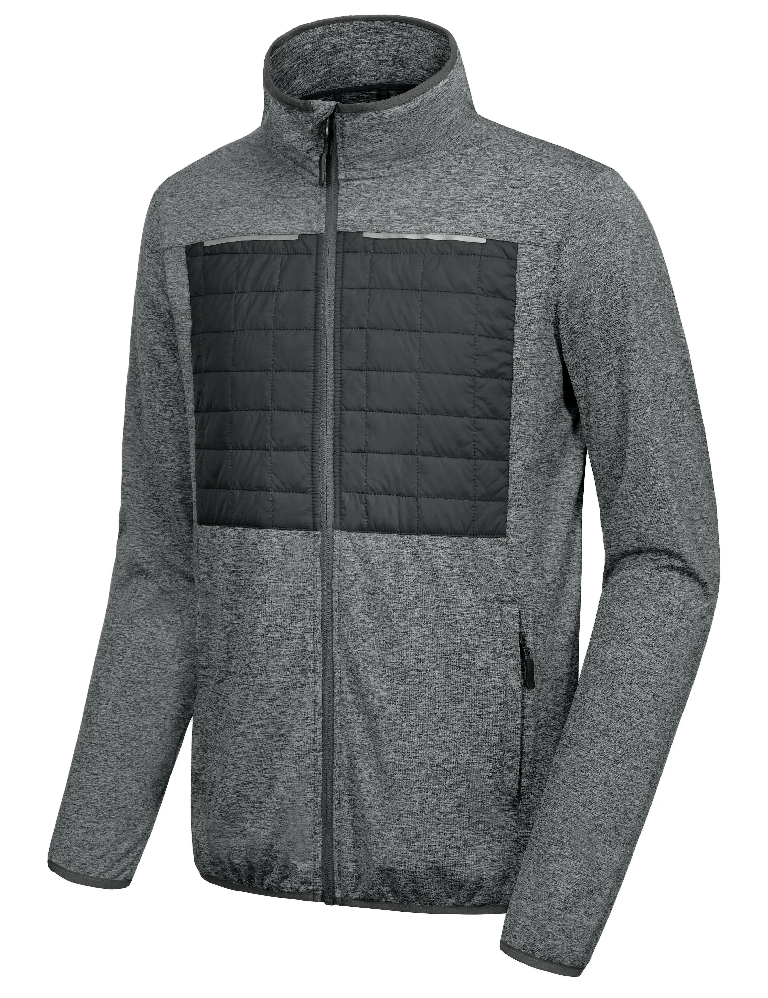 Men's Insulated Full-Zip Running Thermal Hybrid Jacket