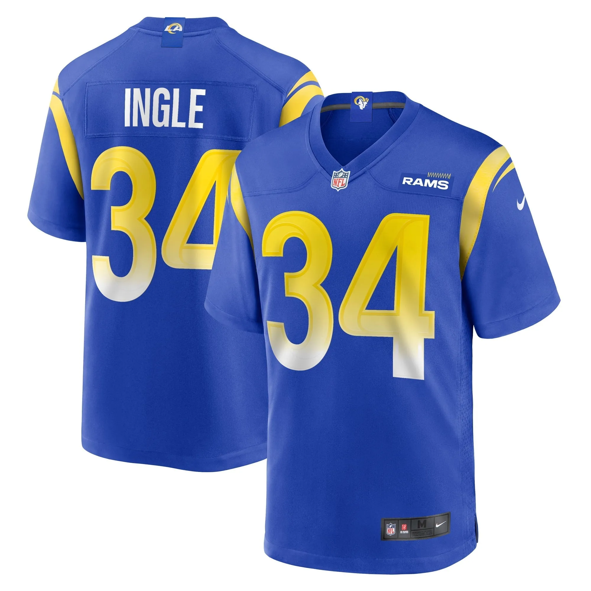 Men's Nike Tanner Ingle Royal Los Angeles Rams Home Game Jersey