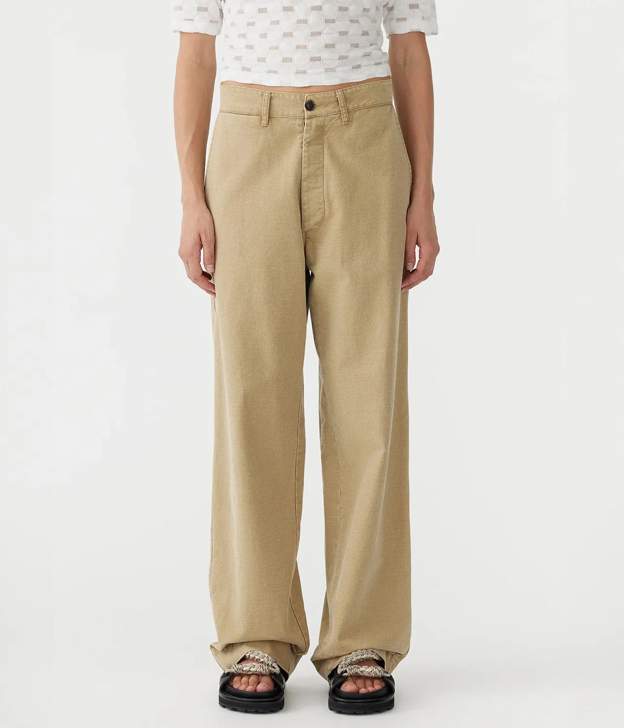 MILITARY SLUB PANT- TAN