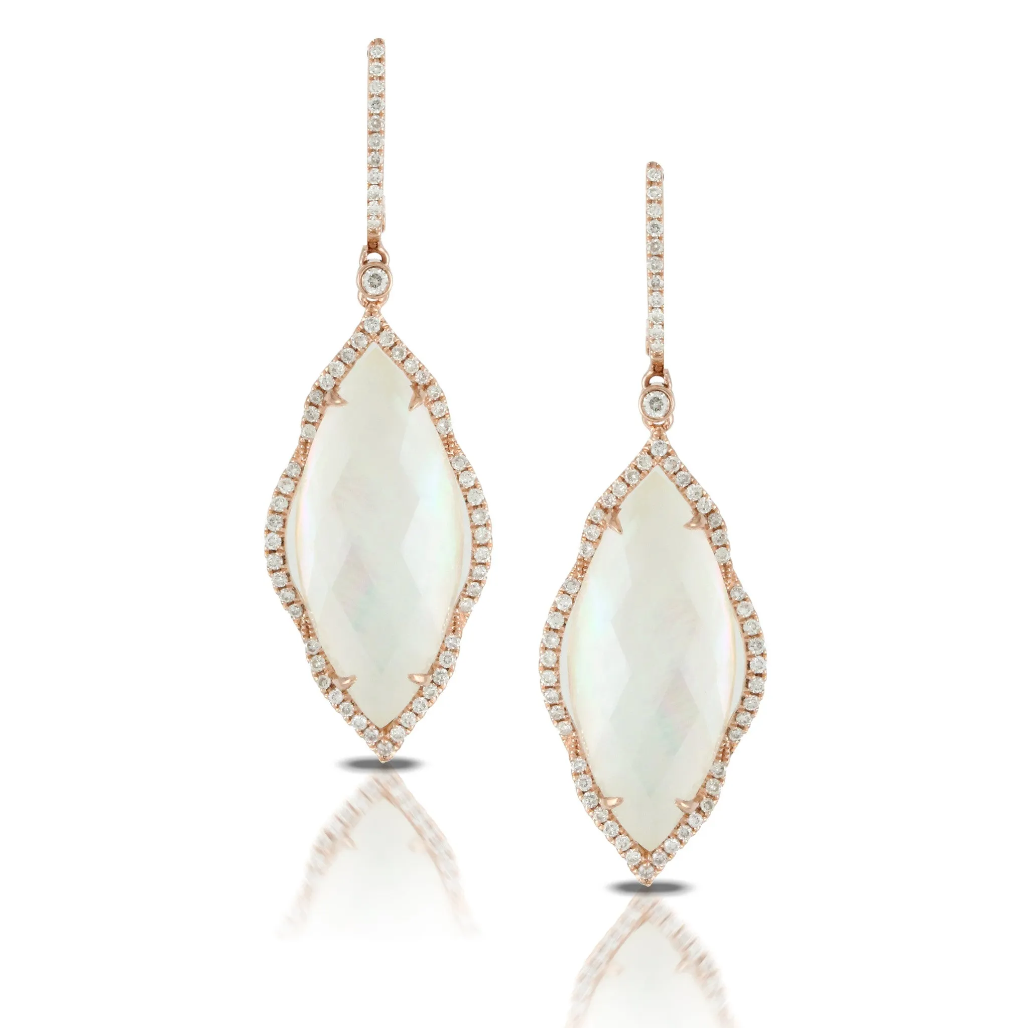 Mother of Pearl & Diamond Earrings