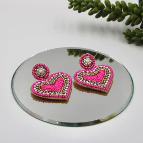 My Love Earrings Hot Pink