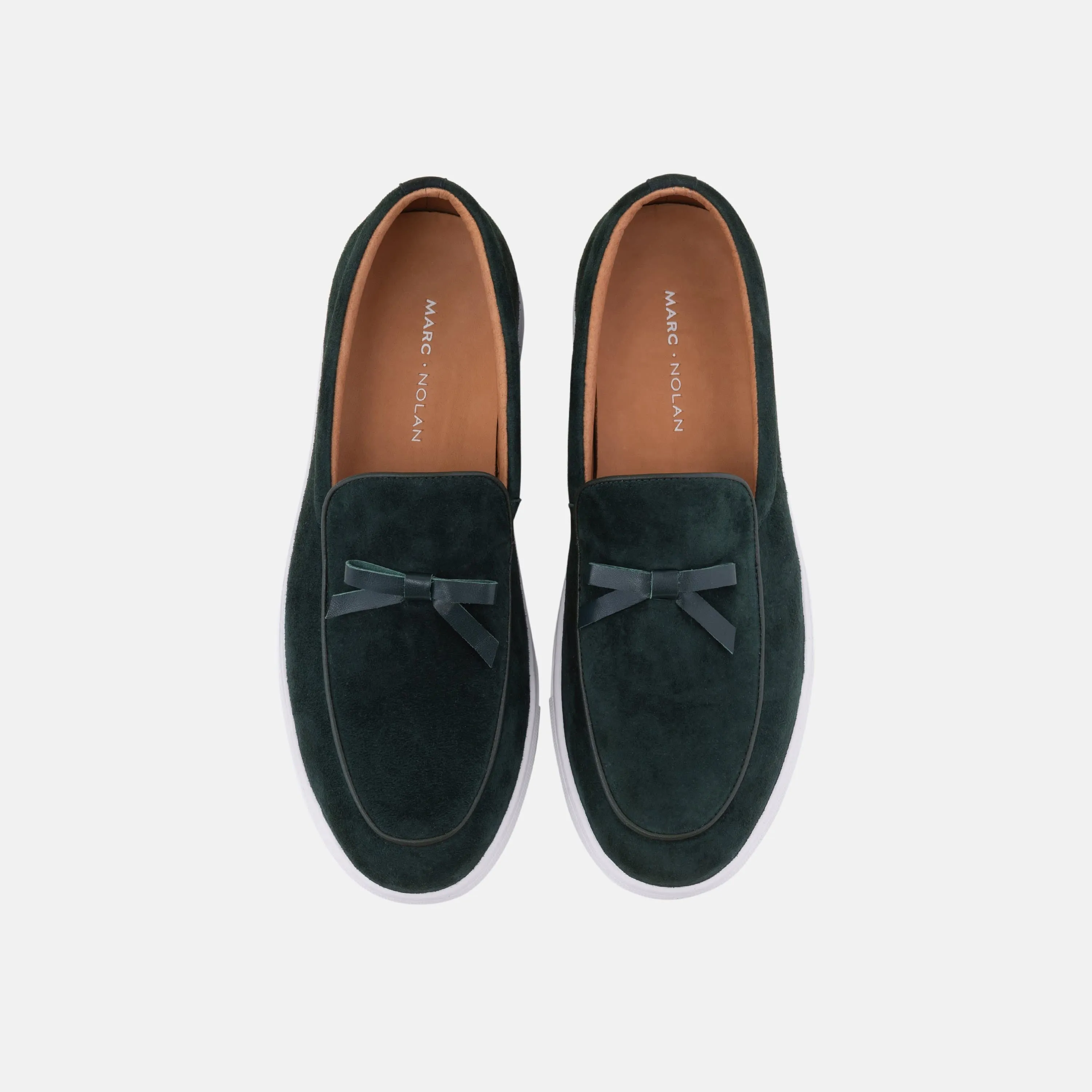 Odell Sacramento Green Leather Belgian Loafer Sneakers