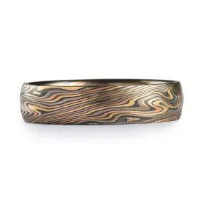 Organic Twist Pattern Ring with Kazaru in Firestorm Palette