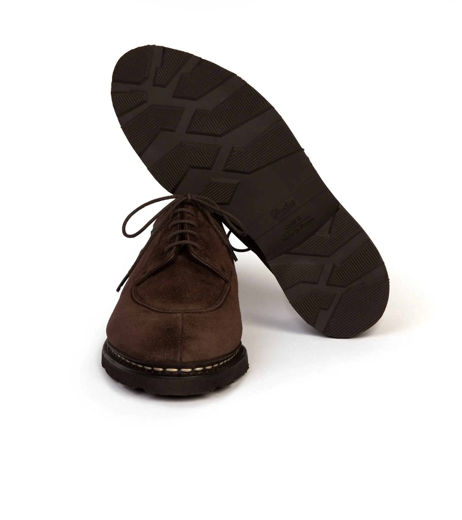 Paraboot Avignon Suede Shoe: Dark Brown