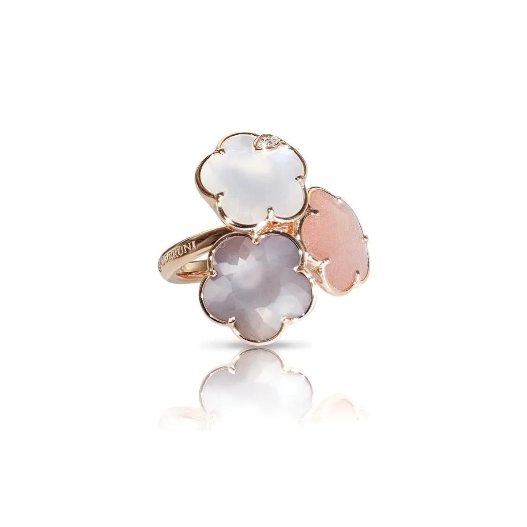 Pasquale Bruni - Bouquet Lunaire - Ring with Moonstone and Diamonds, 18k Rose Gold