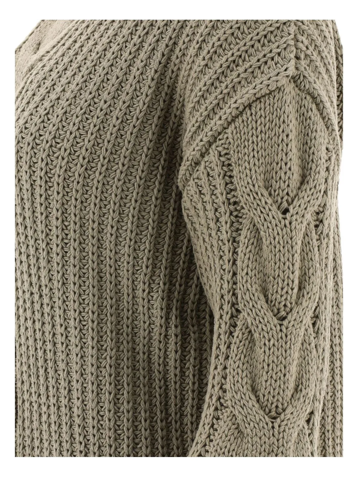 "ACCIAIO" CABLE-KNIT SWEATER