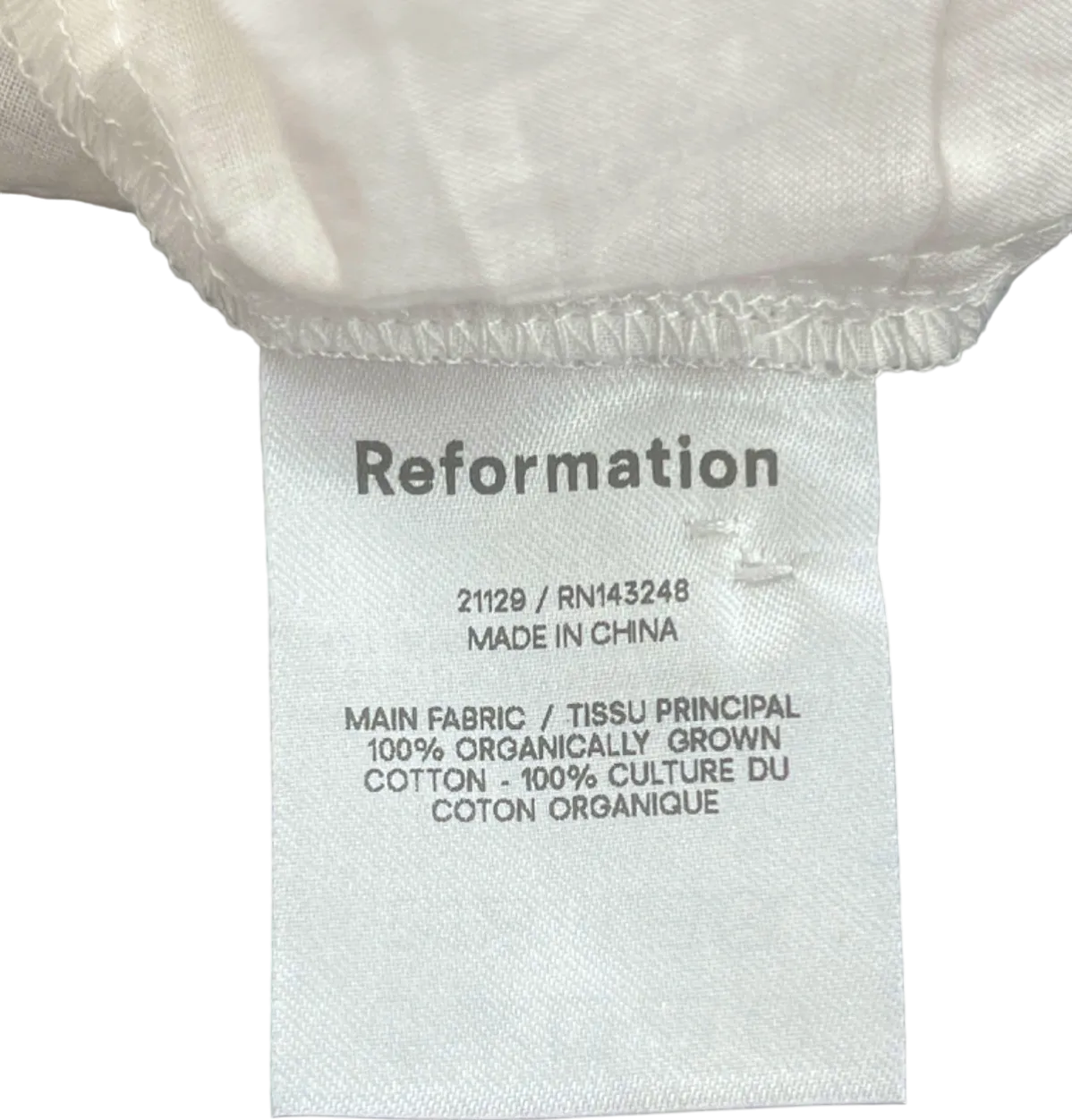 Reformation White Tarragon Top UK 12