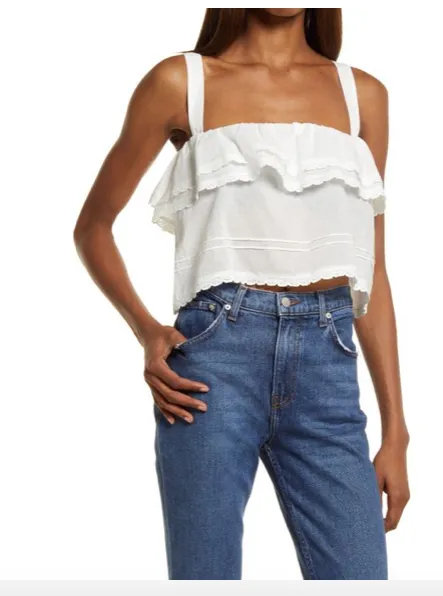 Reformation White Tarragon Top UK 12