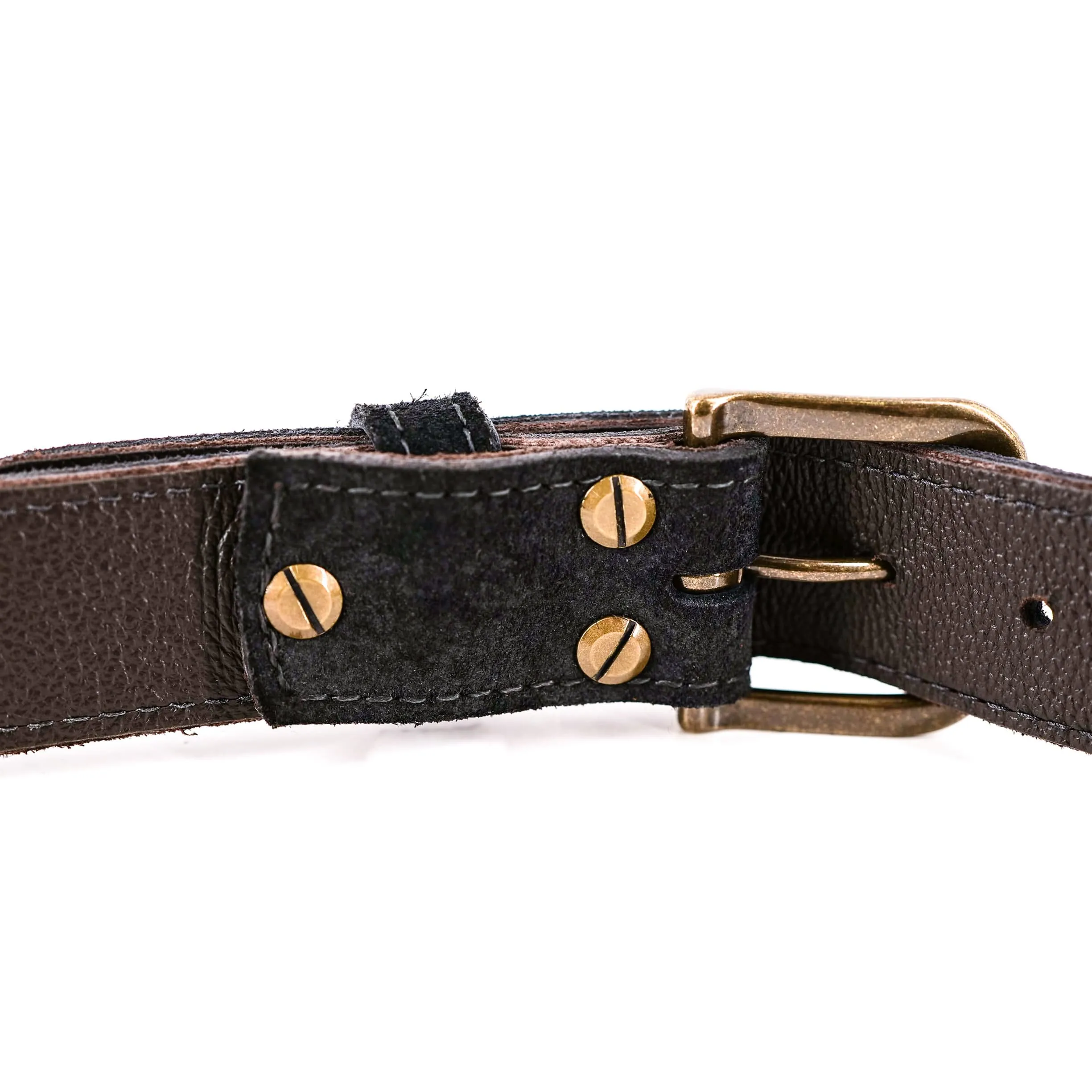 Rough Black Leather Belt