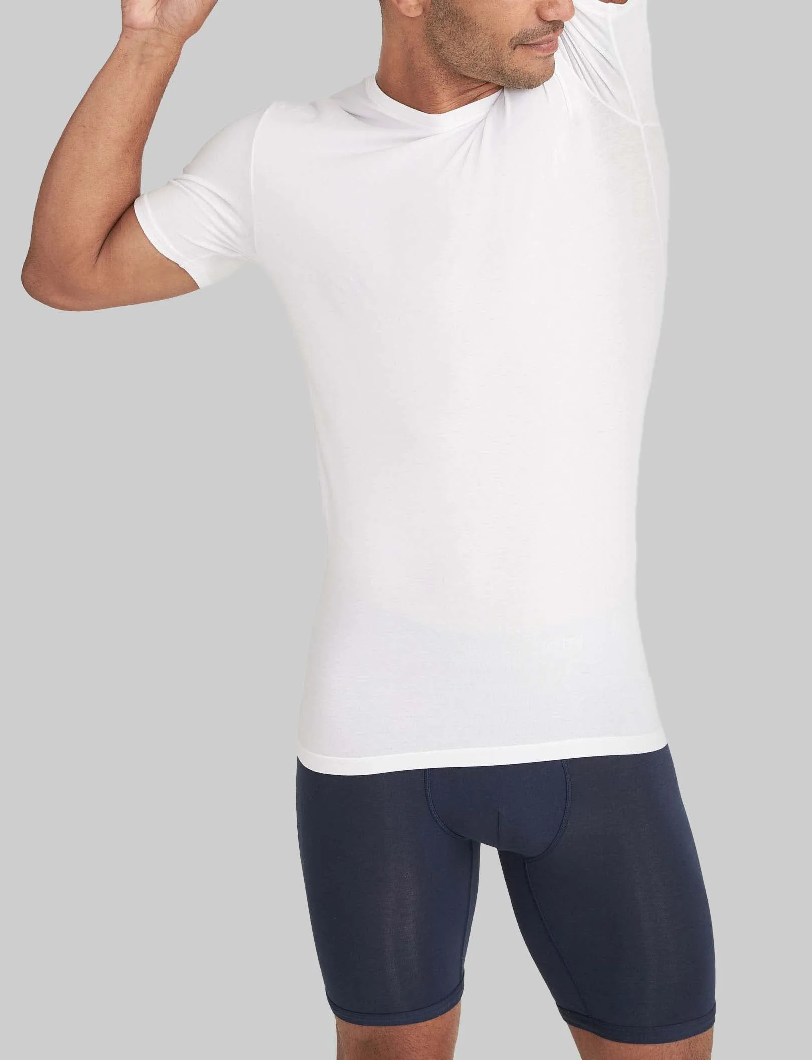 Second Skin Crew Neck Stay-Tucked Undershirt (6-Pack)