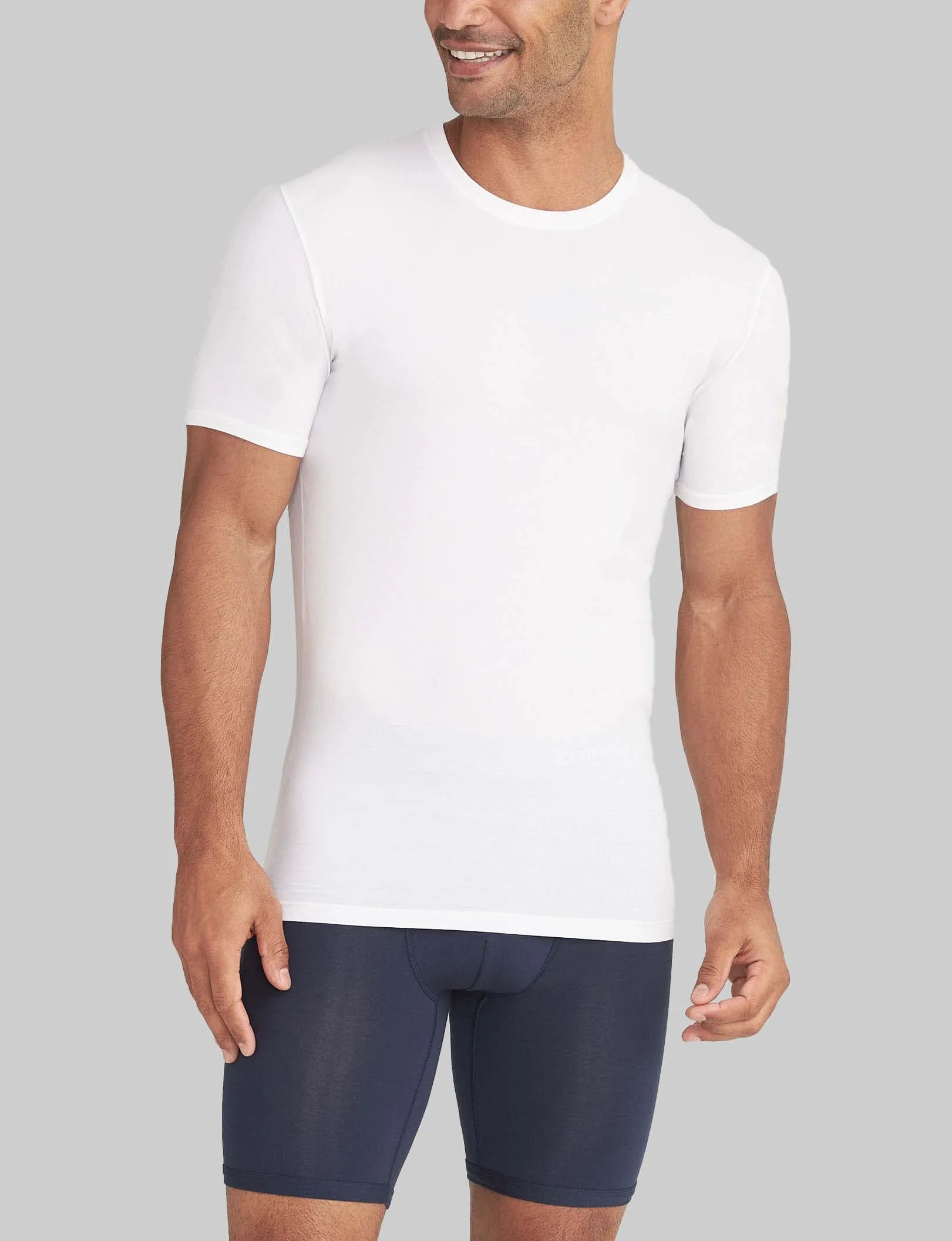 Second Skin Crew Neck Stay-Tucked Undershirt (6-Pack)