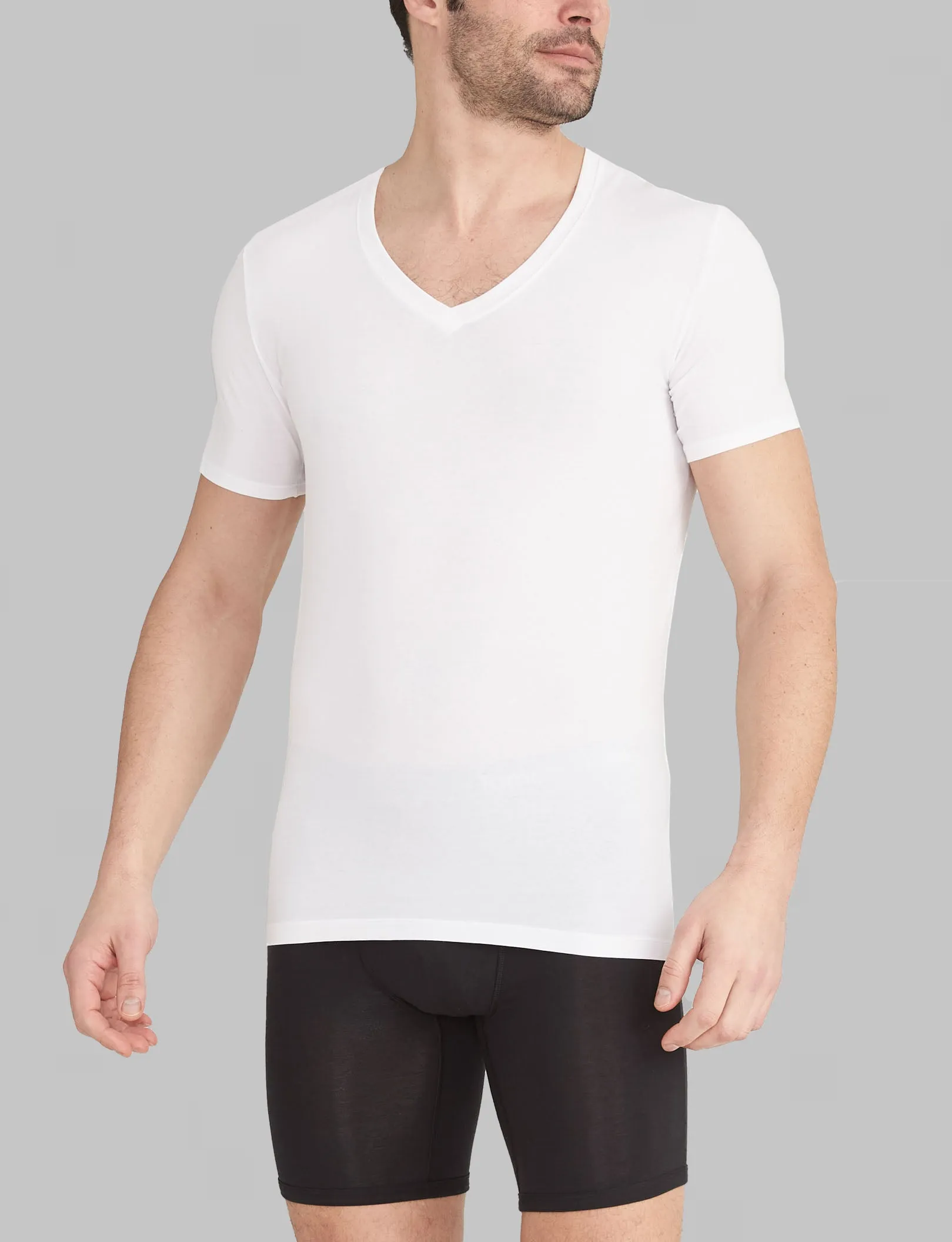 Second Skin Deep V-Neck Stay-Tucked Undershirt (6-Pack)