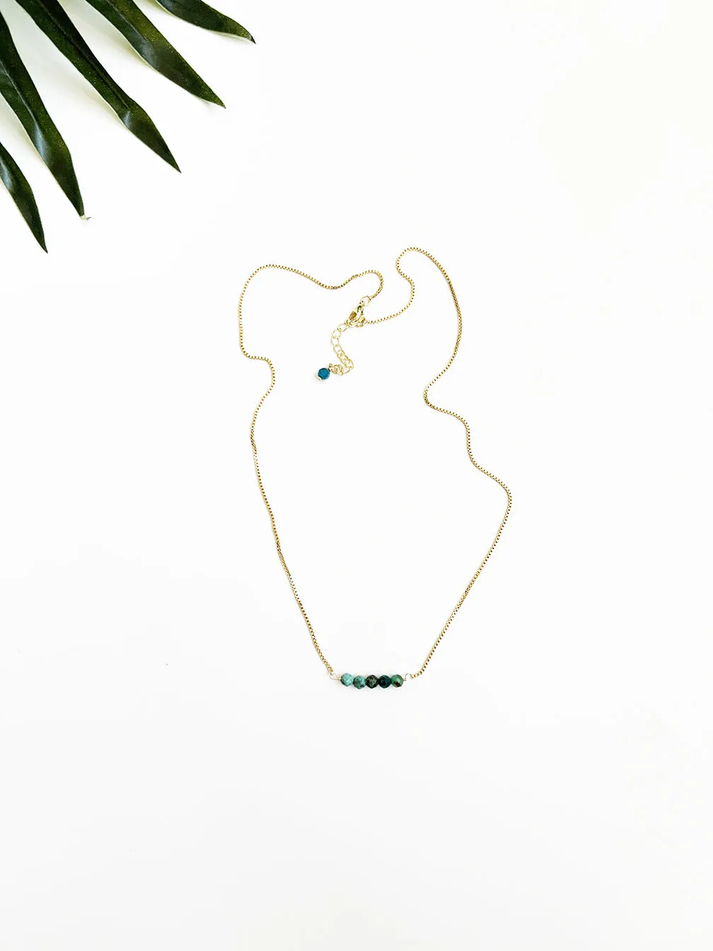 special edition chrysocolla baby bauble necklace - gold