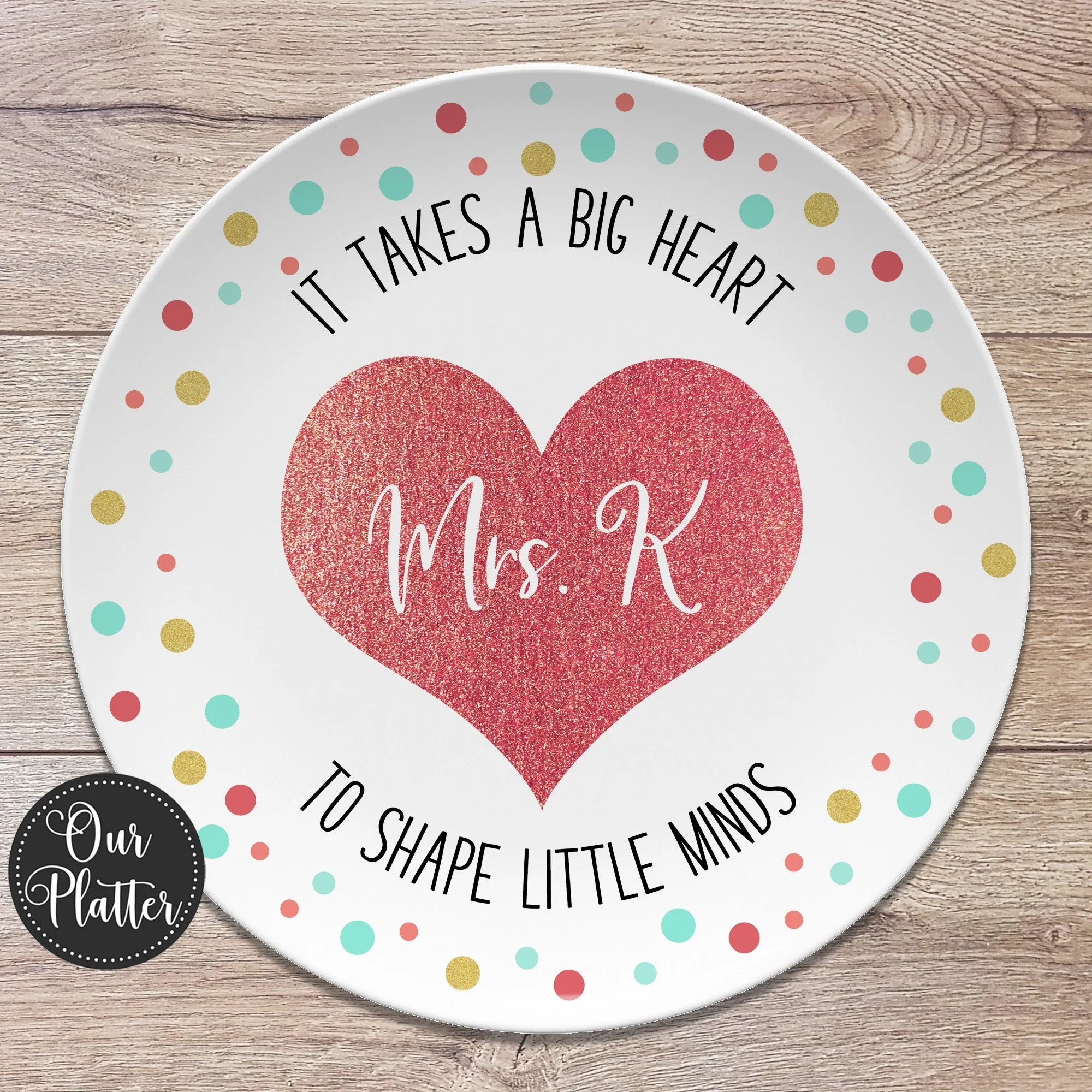 Teacher Personalized Plate