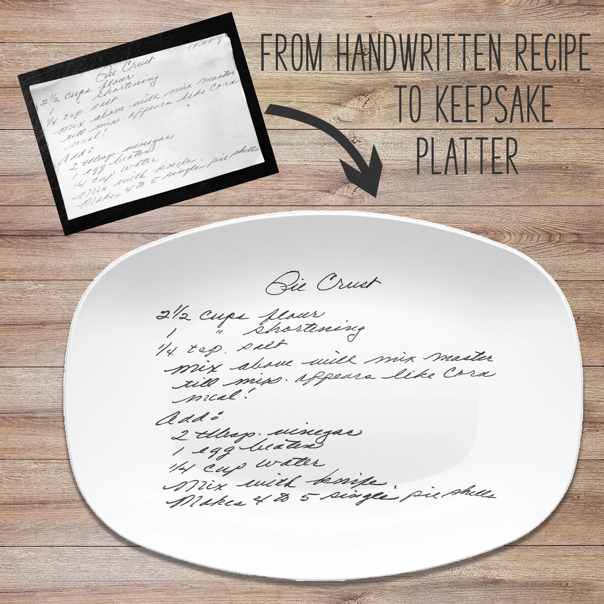 Thanksgiving Fall Handwritten Recipe Platter