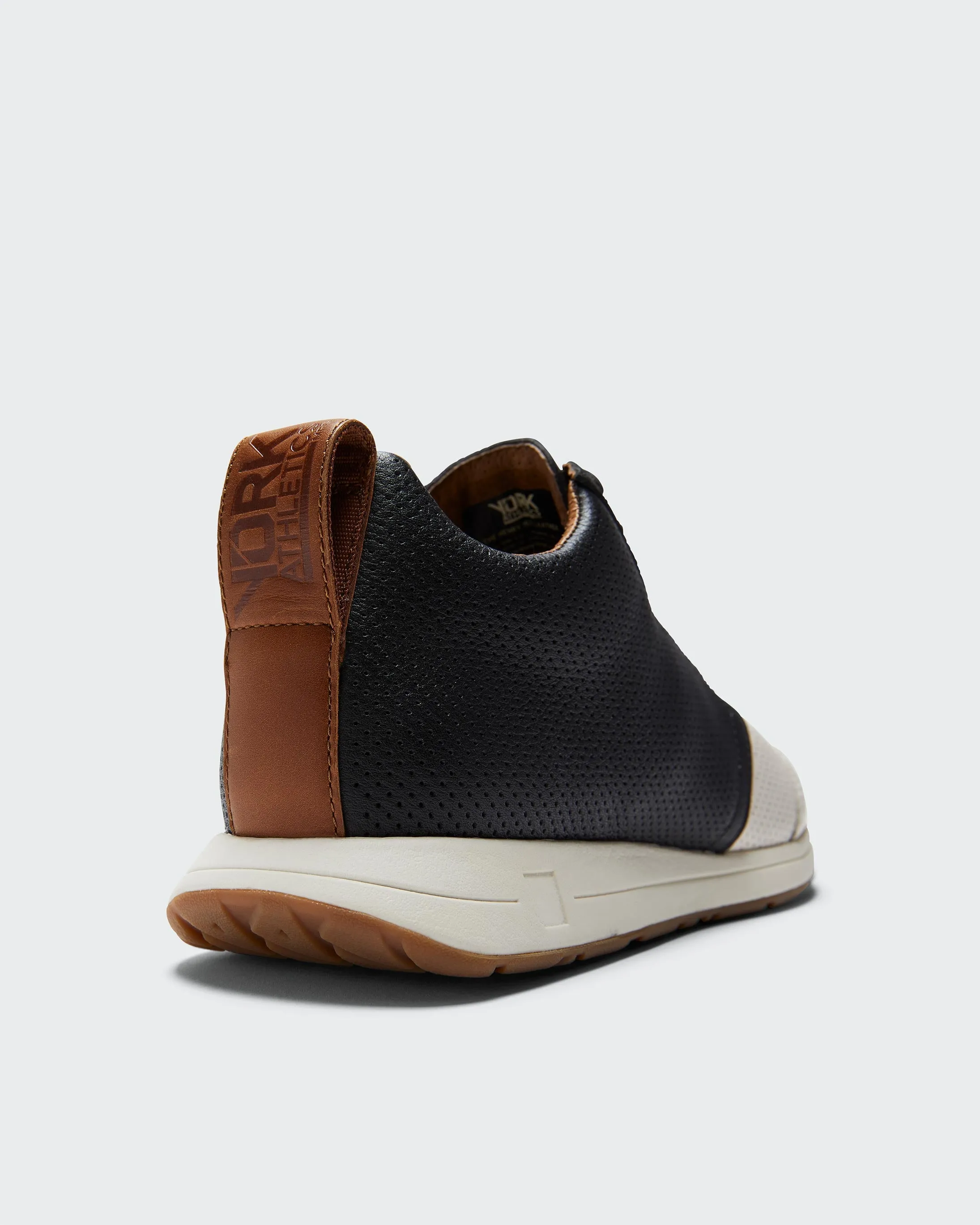 The Henry Mid Trainer / Leather / Black & White