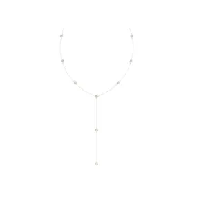 White Gold Diamond By The Yard Lariat