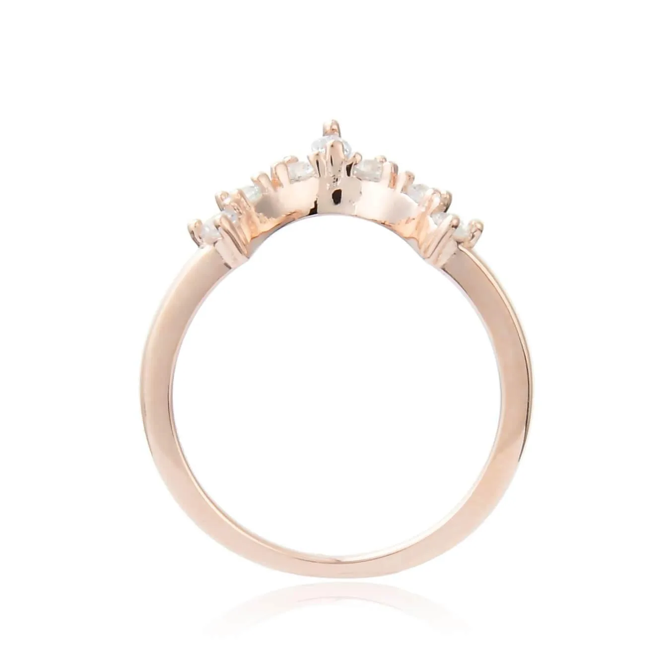 White Sapphire Starburst Tiara Ring